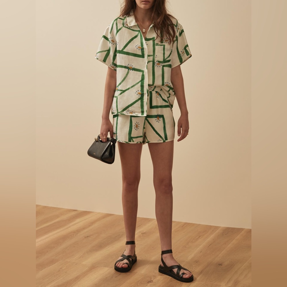 Flash Sale Commense Print Drawstring Shorts Set - Picture 4 of 15